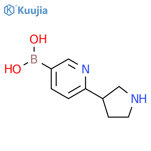 (6-(pyrrolidin-3-yl)pyridin-3-yl)boronic acid structure
