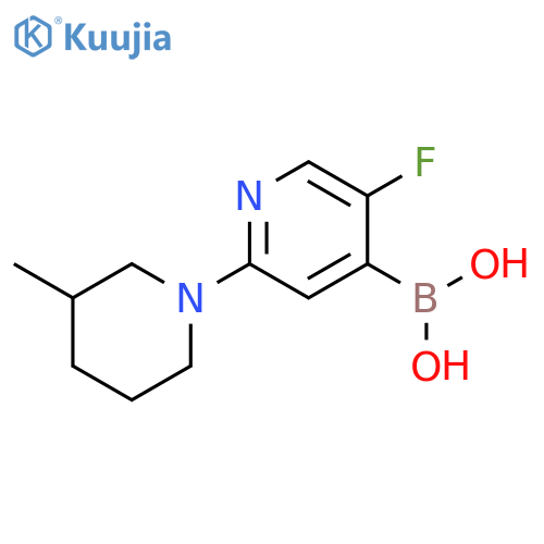 5-Fluoro-2-(3-methylpiperidin-1-yl)pyridine-4-boronic acid structure