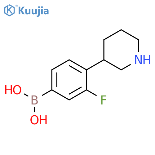 3-Fluoro-4-(piperidin-3-yl)phenylboronic acid structure