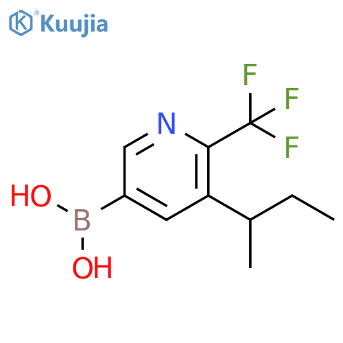 5-(sec-Butyl)-6-trifluoromethylpyridine-3-boronic acid structure