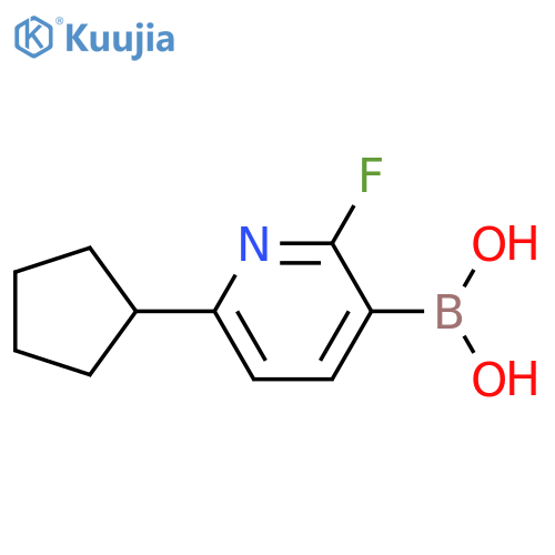 2-Fluoro-6-(cyclopentyl)pyridine-3-boronic acid structure