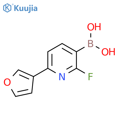 2-Fluoro-6-(3-furyl)pyridine-3-boronic acid structure