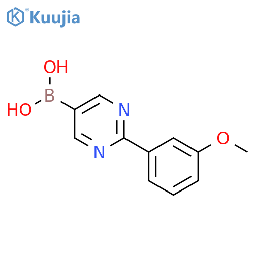 (2-(3-methoxyphenyl)pyrimidin-5-yl)boronic acid structure