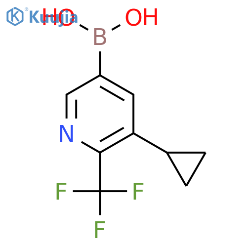 5-Cyclopropyl-6-trifluoromethylpyridine-3-boronic acid structure