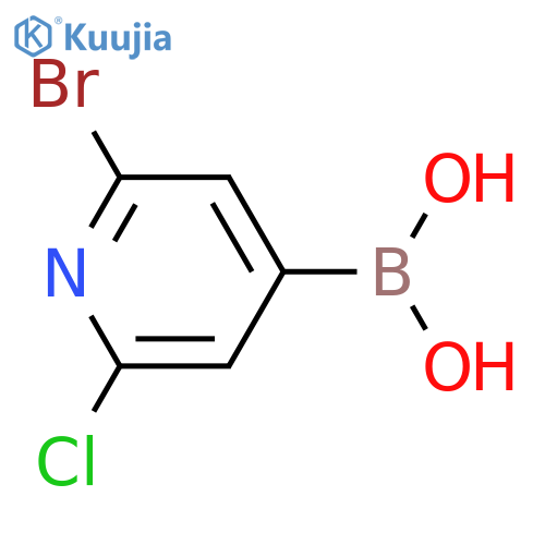 2-Bromo-6-chloropyridine-4-boronic acid structure