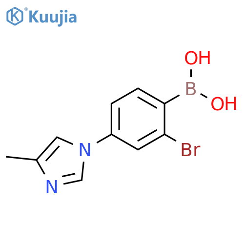 2-Bromo-4-(4-methylimidazol-1-yl)phenylboronic acid structure