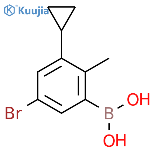 3-Bromo-5-cyclopropyl-6-methylphenylboronic acid structure