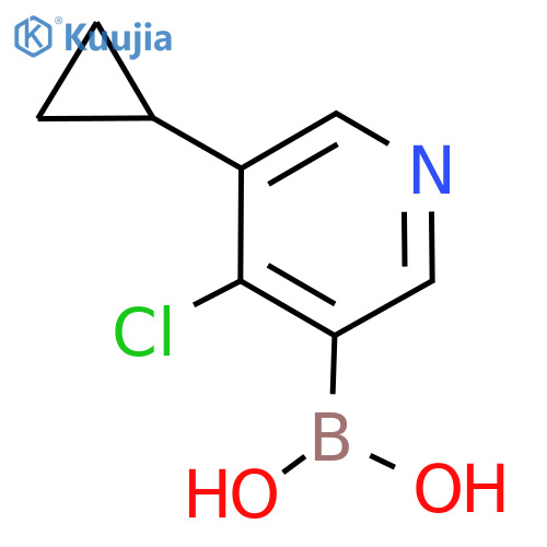 5-(cyclopropyl)-4-chloropyridine-3-boronic acid structure