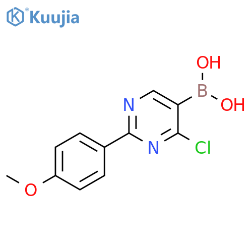 4-Chloro-2-(4-methoxyphenyl)pyrimidine-5-boronic acid structure