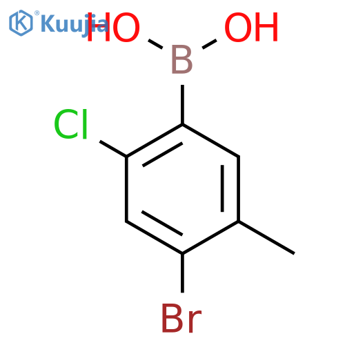 (4-Bromo-2-chloro-5-methylphenyl)boronic acid structure