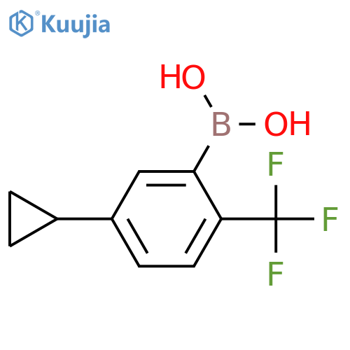 (5-cyclopropyl-2-(trifluoromethyl)phenyl)boronic acid structure