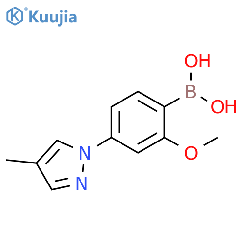 2-Methoxy-4-(4-methyl-1H-pyrazol-1-yl)phenylboronic acid structure