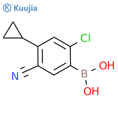 2-Chloro-5-cyano-4-cyclopropylphenylboronic acid structure