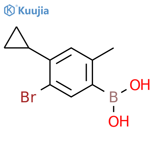 3-Bromo-4-cyclopropyl-6-methylphenylboronic acid structure