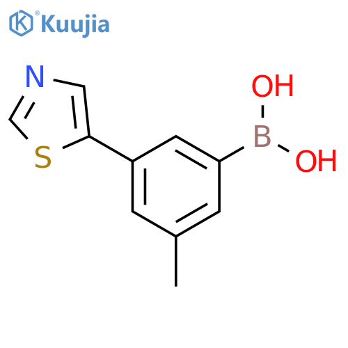 3-Methyl-5-(thiazol-5-yl)phenylboronic acid structure