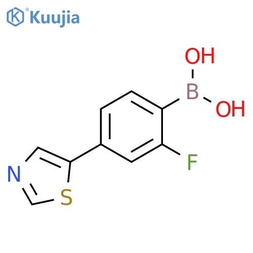 2-Fluoro-4-(thiazol-5-yl)phenylboronic acid structure