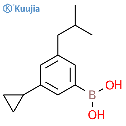 3-(Cyclopropyl)-5-(iso-butyl)phenylboronic acid structure