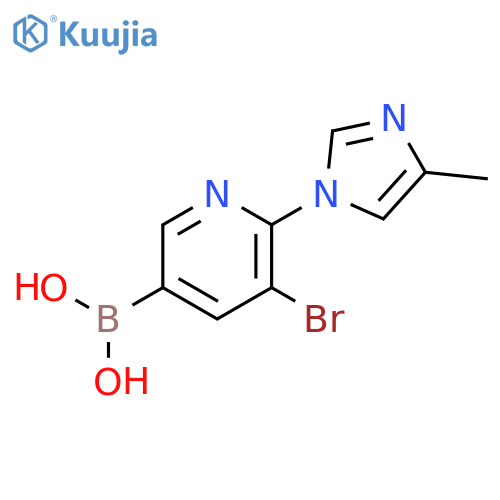 5-Bromo-6-(4-methylimidazol-1-yl)pyridine-3-boronic acid structure