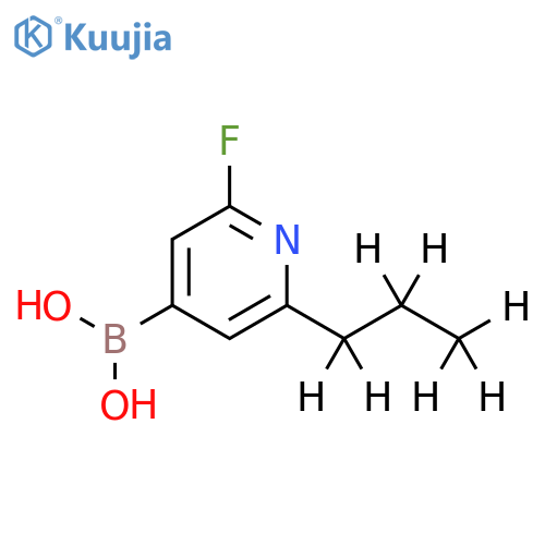 2-Fluoro-6-(n-propyl-d7)-pyridine-4-boronic acid structure