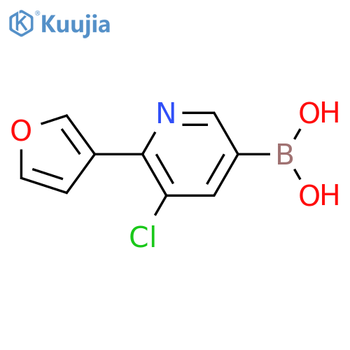 5-Chloro-6-(3-furyl)pyridine-3-boronic acid structure