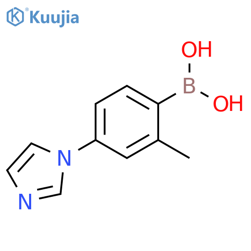 2-Methyl-4-(imidazol-1-yl)phenylboronic acid structure