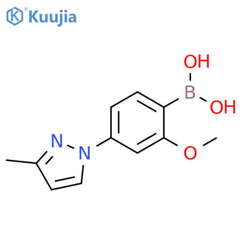 2-Methoxy-4-(3-methyl-1H-pyrazol-1-yl)phenylboronic acid structure
