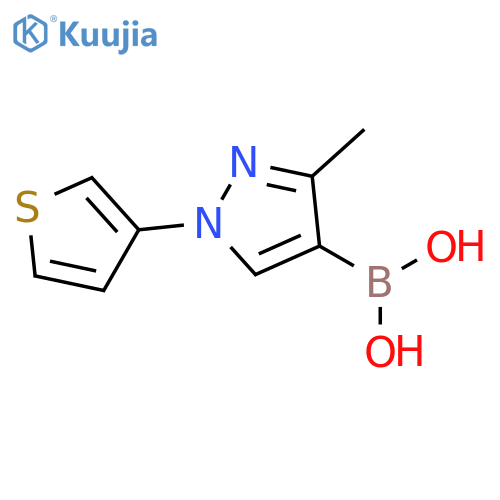 3-Methyl-1-(3-thienyl)pyrazole-4-boronic acid structure