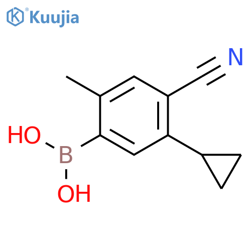 4-Cyano-2-methyl-5-cyclopropylphenylboronic acid structure