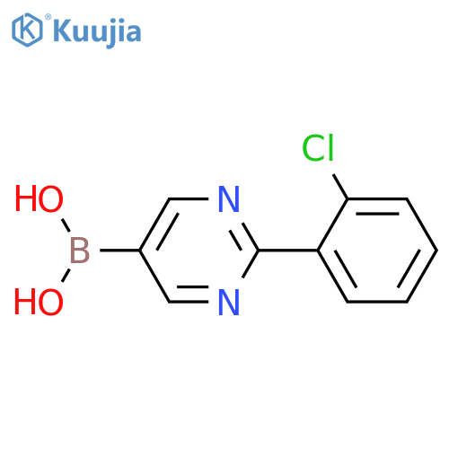 (2-(2-chlorophenyl)pyrimidin-5-yl)boronic acid structure