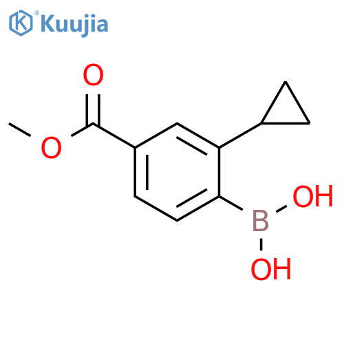 (2-cyclopropyl-4-(methoxycarbonyl)phenyl)boronic acid structure