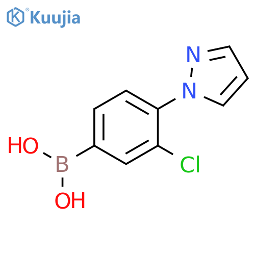 (3-Chloro-4-(1H-pyrazol-1-yl)phenyl)boronic acid structure