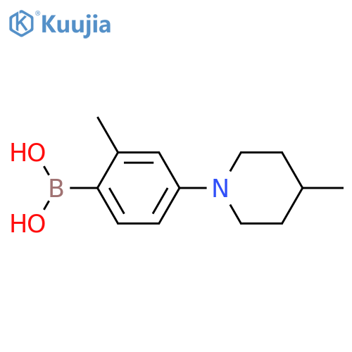 2-Methyl-4-(4-methylpiperidin-1-yl)phenylboronic acid structure