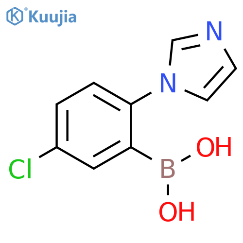 5-Chloro-2-(1H-imidazol-1-yl)phenylboronic acid structure