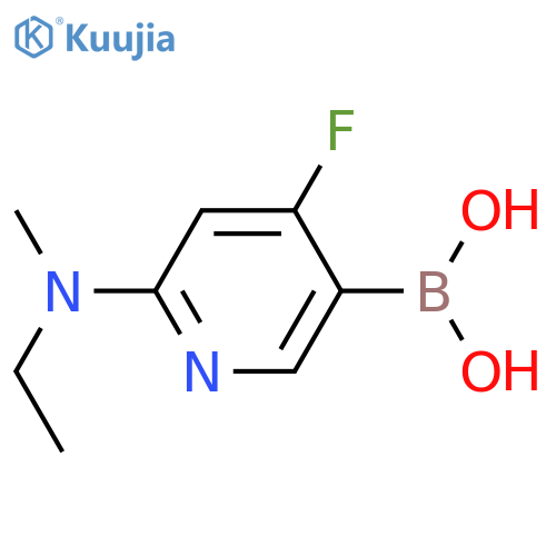 4-Fluoro-2-(methylethylamino)pyridine-5-boronic acid structure