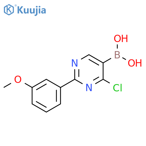 4-Chloro-2-(3-methoxyphenyl)pyrimidine-5-boronic acid structure