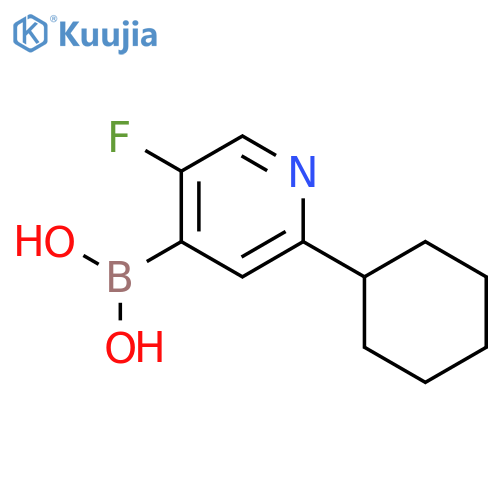 5-Fluoro-2-(cyclohexyl)pyridine-4-boronic acid structure