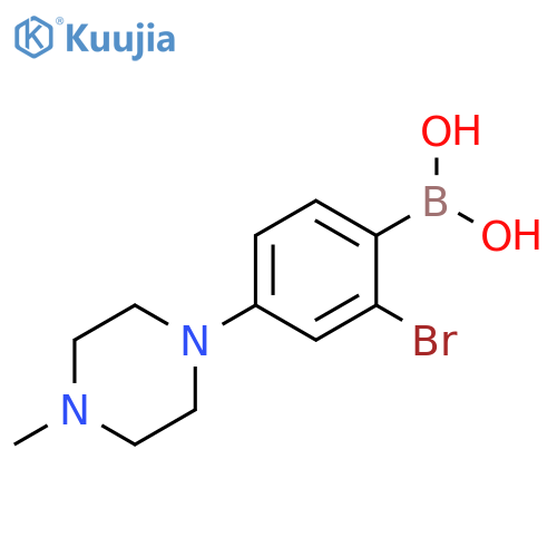 2-Bromo-4-(N-methylpiperazin-1-yl)phenylboronic acid structure