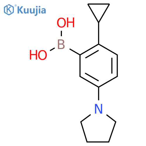 2-Cyclopropyl-5-(pyrrolidino)phenylboronic acid structure