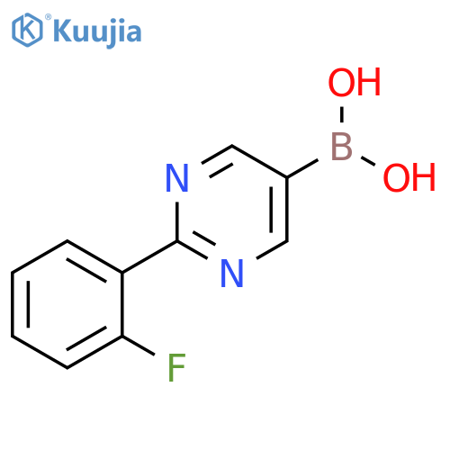 (2-(2-fluorophenyl)pyrimidin-5-yl)boronic acid structure