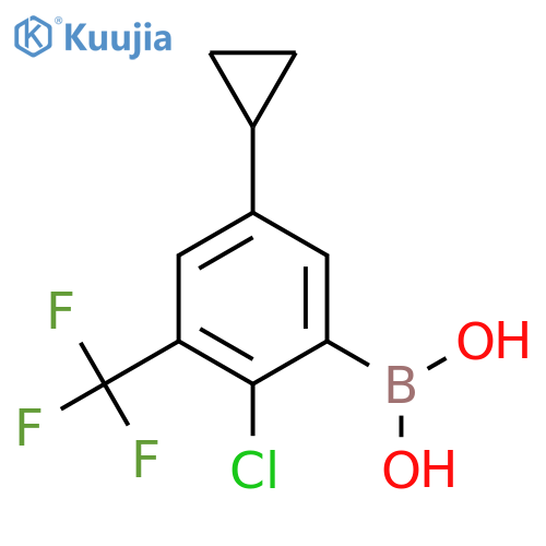 2-Chloro-3-trifluoromethyl-5-cyclopropylphenylboronic acid structure
