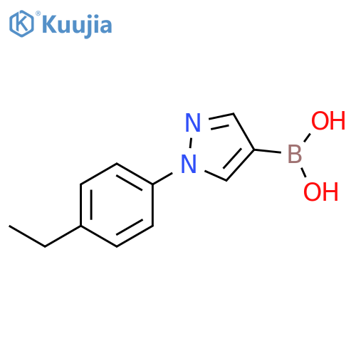 1-(4-Ethylphenyl)-1H-pyrazole-4-boronic acid structure