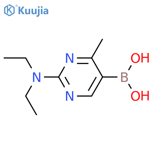 4-Methyl-2-(diethylamino)pyrimidine-5-boronic acid structure