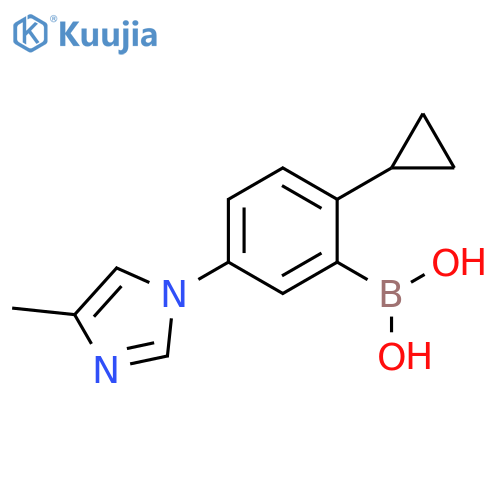 2-Cyclopropyl-5-(4-methylimidazol-1-yl)phenylboronic acid structure