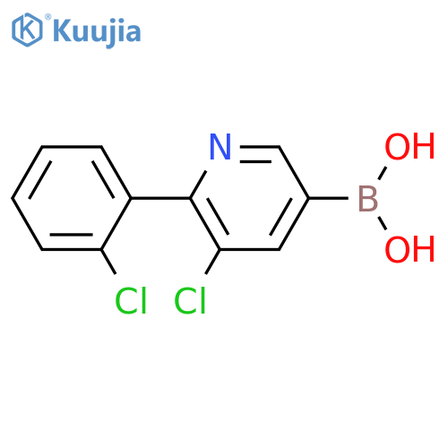 5-Chloro-6-(2-chlorophenyl)pyridine-3-boronic acid structure