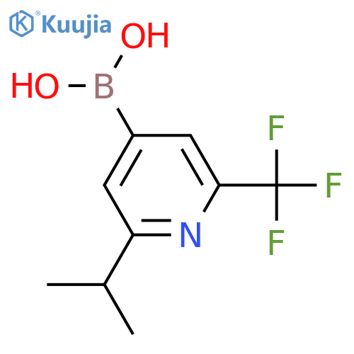 2-(iso-Propyl)-6-(trifluoromethyl)pyridine-4-boronic acid structure