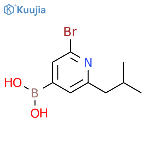 2-Bromo-6-(iso-butyl)pyridine-4-boronic acid structure