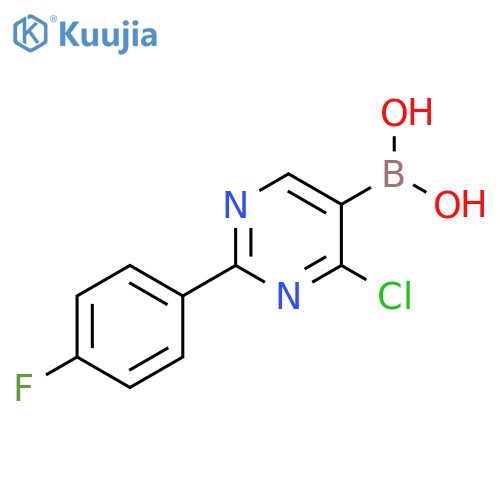 4-Chloro-2-(4-fluorophenyl)pyrimidine-5-boronic acid structure