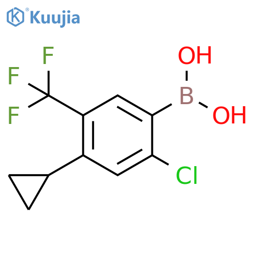 2-Chloro-5-trifluoromethyl-4-cyclopropylphenylboronic acid structure
