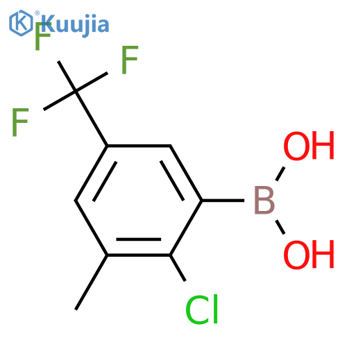 2-Chloro-3-methyl-5-trifluoromethylphenylboronic acid structure
