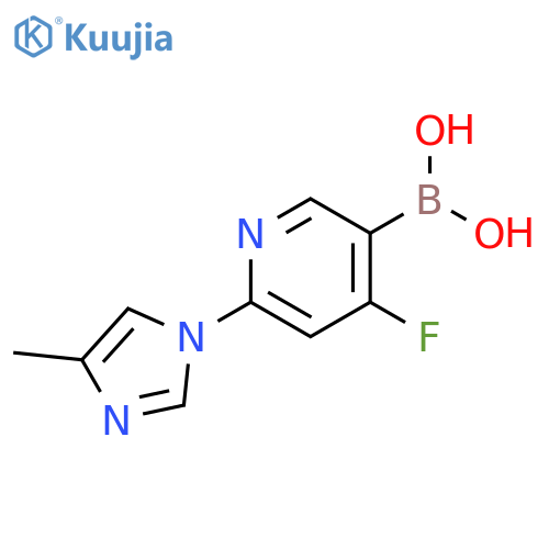 4-Fluoro-2-(4-methylimidazol-1-yl)pyridine-5-boronic acid structure